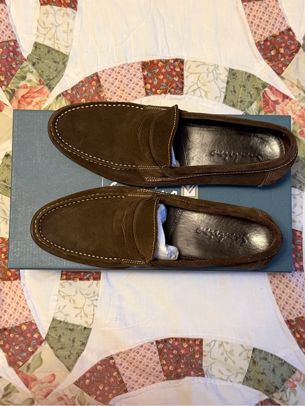 Sandro Moscoloni Slip On Loafers Size 8.5,Brown Suede